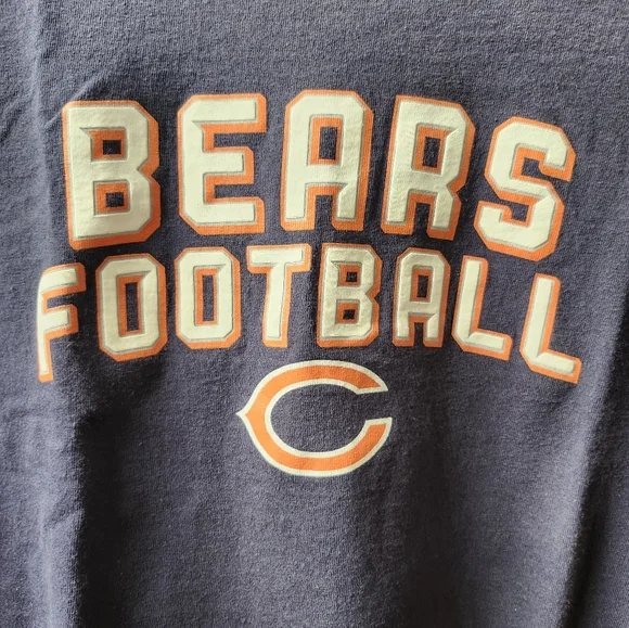 NFL Chicago Bears Reebok Sweatshirt Long Sleeve XL Navy Blue Orange - Picture 2 of 5